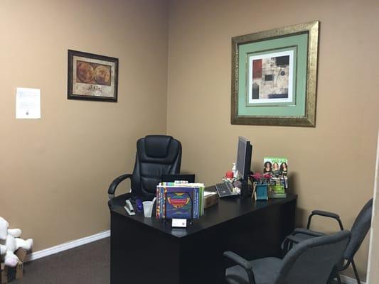 Leticia Rodriguez's office. She assists with document preparation.