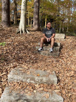 Resting on the trail.