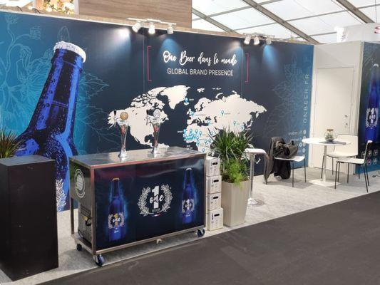 One Beer trade booth in Paris Trade Show 
by Festoyers Nyc