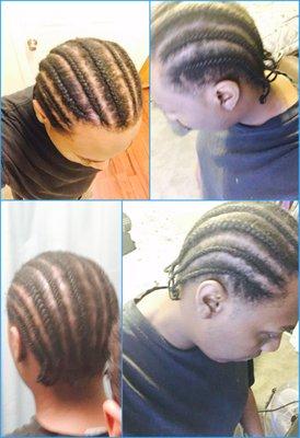 Cornrows done by Tracy of Lee's Hair Boutique.