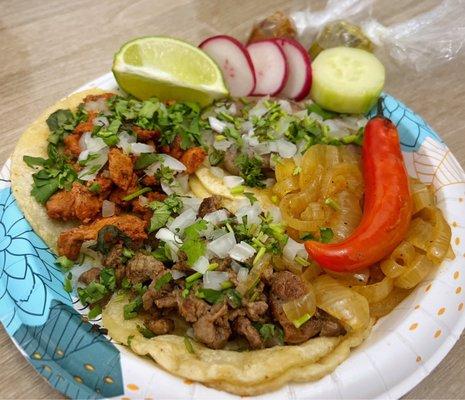 Pastor, Lengua & Asada Tacos