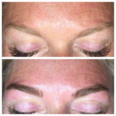 Brow wax and tint