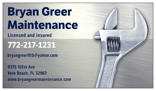 Bryan Greer Maintenance