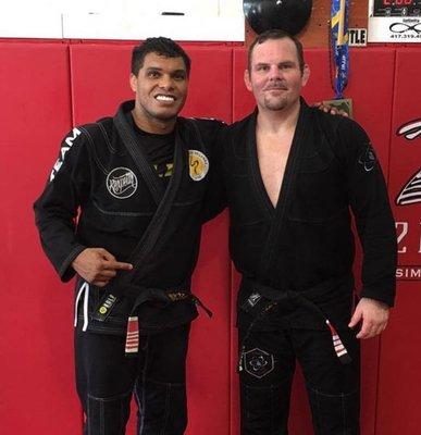 Coach Mike Rethmeyer (3rd degree BJJ black belt) and Professor Leo Peçhana