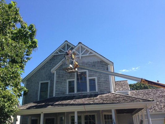 Exterior painting of historical home