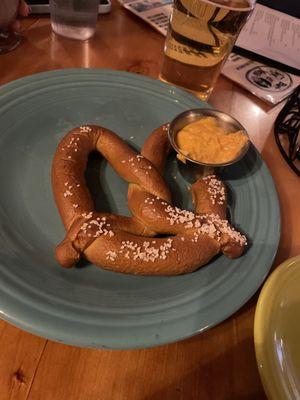 Giant pretzel and a cold CL. The beer cheese was pretty solid.