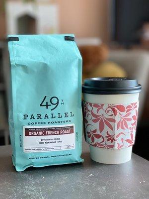 I love that they carry 49th Parallel and I'm looking forward to trying this roast! Free cup of coffee with bean purchase.