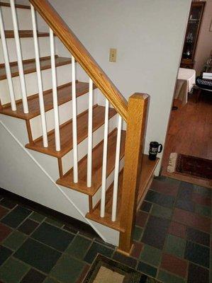 Dibble project , new custom oak stairs & hand rail