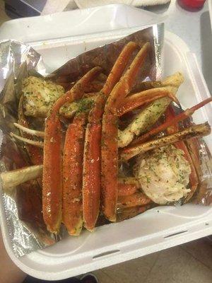 Grilled crab legs