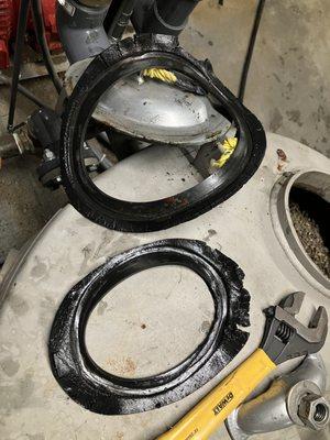 Gasket replacement for sand filter