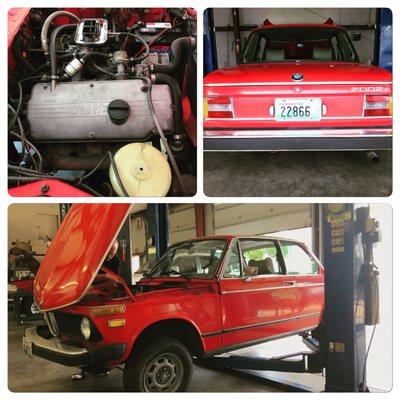 KUSA also does restore and maintenance work on oldies too!  1974 BMW 2002