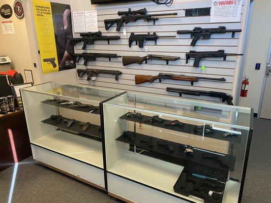 Firearms on display