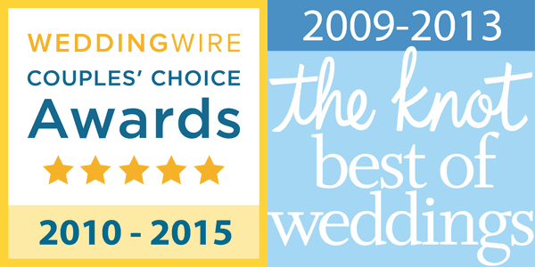 Weddingwire.com Couple's Choice award 2010 - 2015, TheKnot.com's Best Of Weddings Award winner 2009 - 2013