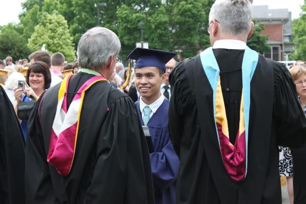 An Aquinas High School graduate thanks his educators.