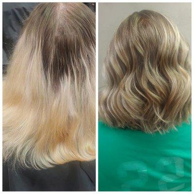 Before and after! Tone down!