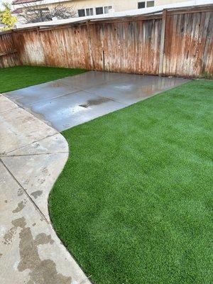 Turf and concrete