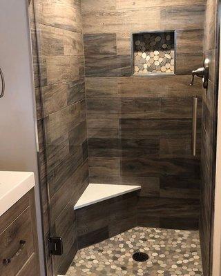 Custom shower tile