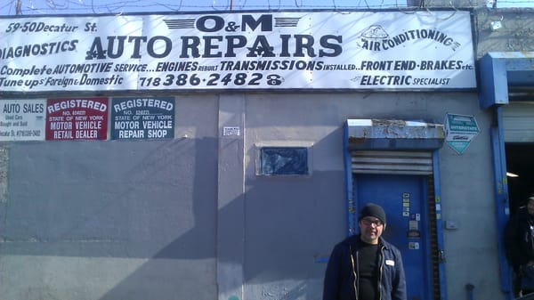 Dan outside the shop.