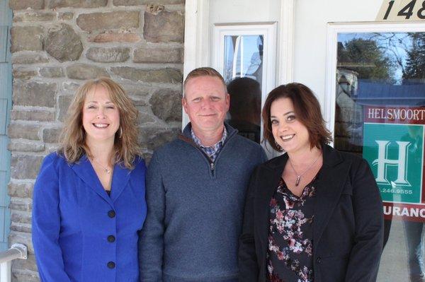 The Team at Helsmoortel Insurance:  Carol Kerbert-Mooers, Scott Helsmoortel, & Debra Rauschendorfer