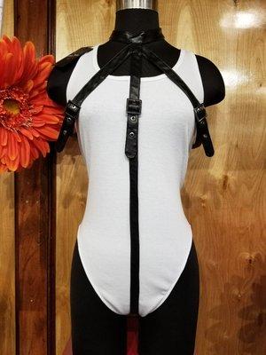 Leather body harness by Patrice Catanzaro