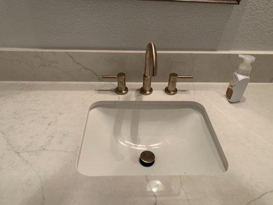 Bathroom vanity install