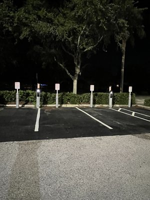 4 electric chargers.