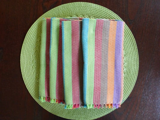 Fair Trade hand woven clothe napkins available at www.athousandbutterflies.com