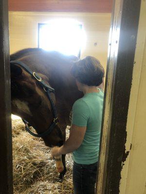 Hugs and kisses before surgery