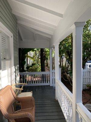 We enjoyed the porch on our room. Again, private and quiet.