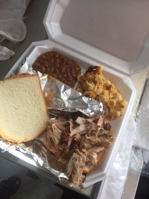 Pulled Pork, Baked Beans, Baked Mac & Cheese