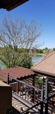 AFTER staining all of the outside woodwork and painting concrete patio and terraces