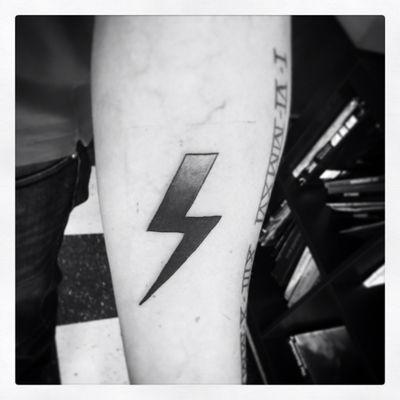 Lightning Bolt BlackWork by Ralph @alchemyink