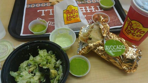 Avocado chicken burrito with green sauce. #greensauce