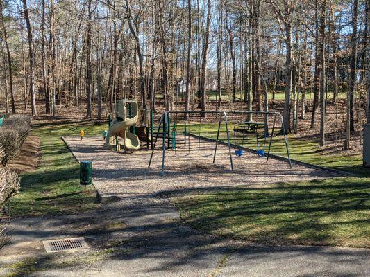 Large playground by the pool