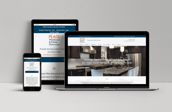 Website design for Pease Warehouse