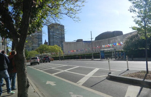 Street by the United Nations.