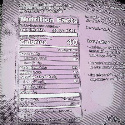 Nutritional facts