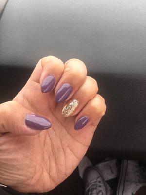 Loving this nail color. Great staff very friendly.