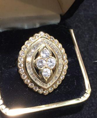 18 karat gold Diamond pendant ring sold long time ago.