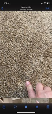 Holes in carpet