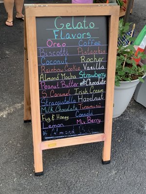 Gelato flavor list