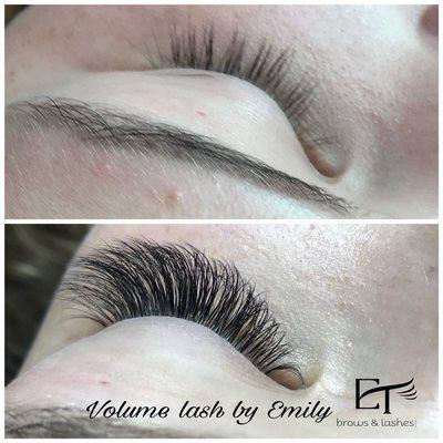 Volume eyelash extension by Emily