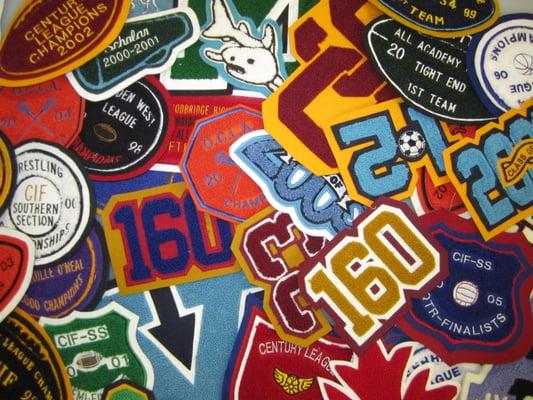 Get chenille patches for your varsity jacket, team or club