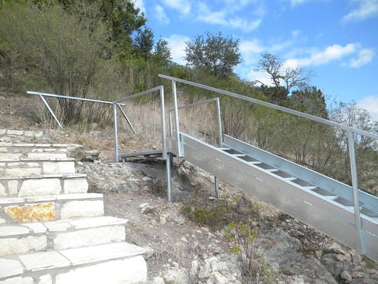 Galvanized stairs and platforms