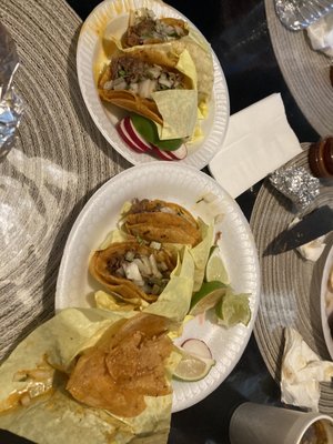 Stale old fried tortillas (tacos dorados)