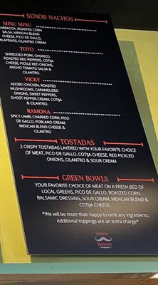 Menu board on wall above ordering counter - no prices though - zoom in for details