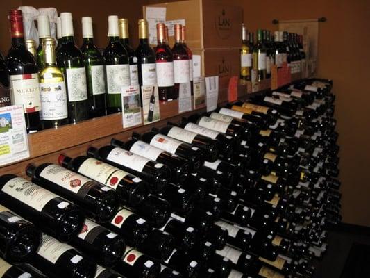 Over 600 wines in all price ranges.