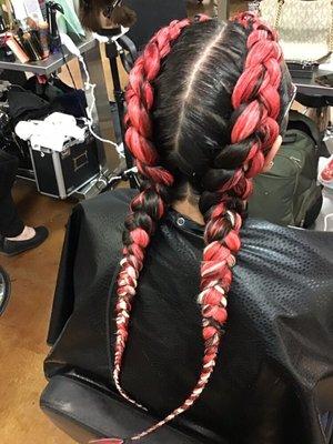 Fish cornrows without hair $25