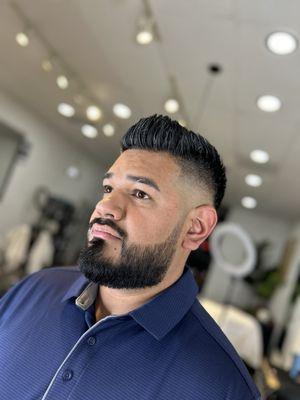 Mario Figueroa's' work ! High skin fade, clean beard