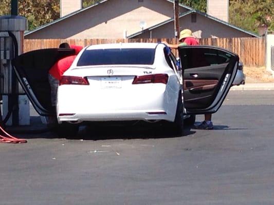 My TLX getting pampered by RAS employees.